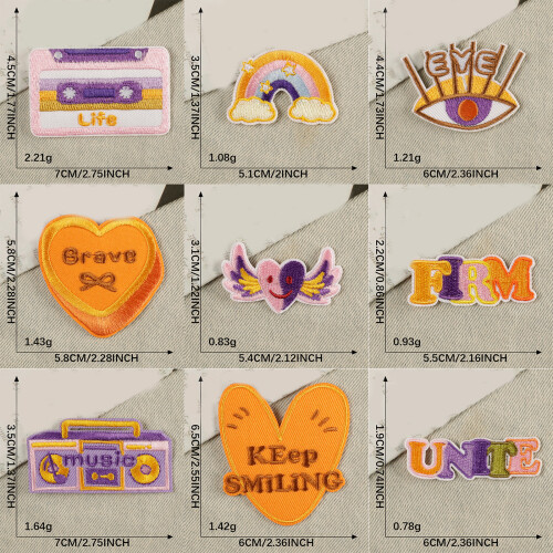 18 Pcs Speaker Embroidered Patches Roller Skates Sewing-18 sets 2