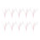 Artificial Flower Stems Pack of 10pcs Shatterproof Plastic-Pink 1