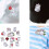 12 Pcs Iron on Applique Patches White Cats Embroidered-12 sets 2