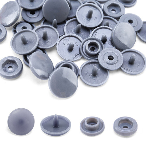 Resin Snap Button Colored T5 Snap for Bibs Diapers Baby-grey