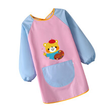 Baby-Latzschürze für Kleinkinder im Alter von 3–6-Rosa und Blau