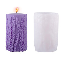 Silicone Mould Flowers Pillar Candle Molds Plasters Casting-1