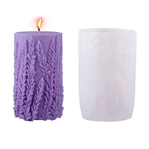 Silicone Mould Flowers Pillar Candle Molds Plasters Casting-1