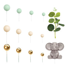 26 STKS Olifant Thema Taartdecoratiesets met-Groene babyolifant