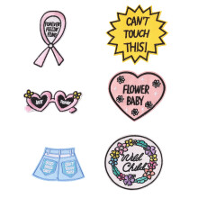 6 Pcs Shorts Iron On Patches Applique Patches-6 combinations