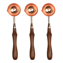 3 Pcs/Set Wax Seal Spoon Wax Sealing-rose gold Medium wooden
