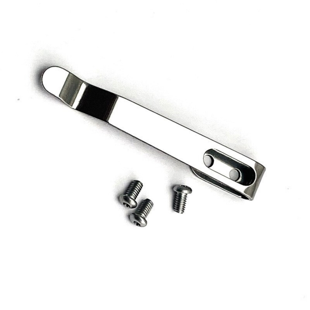 Back Clip With 3Pcs Screws For Diy Folding Pocket Slicer-White 7696000662367