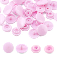 12mm Snap Button for Sewing 1000Sets Colorful Resin Snap-Pi nk