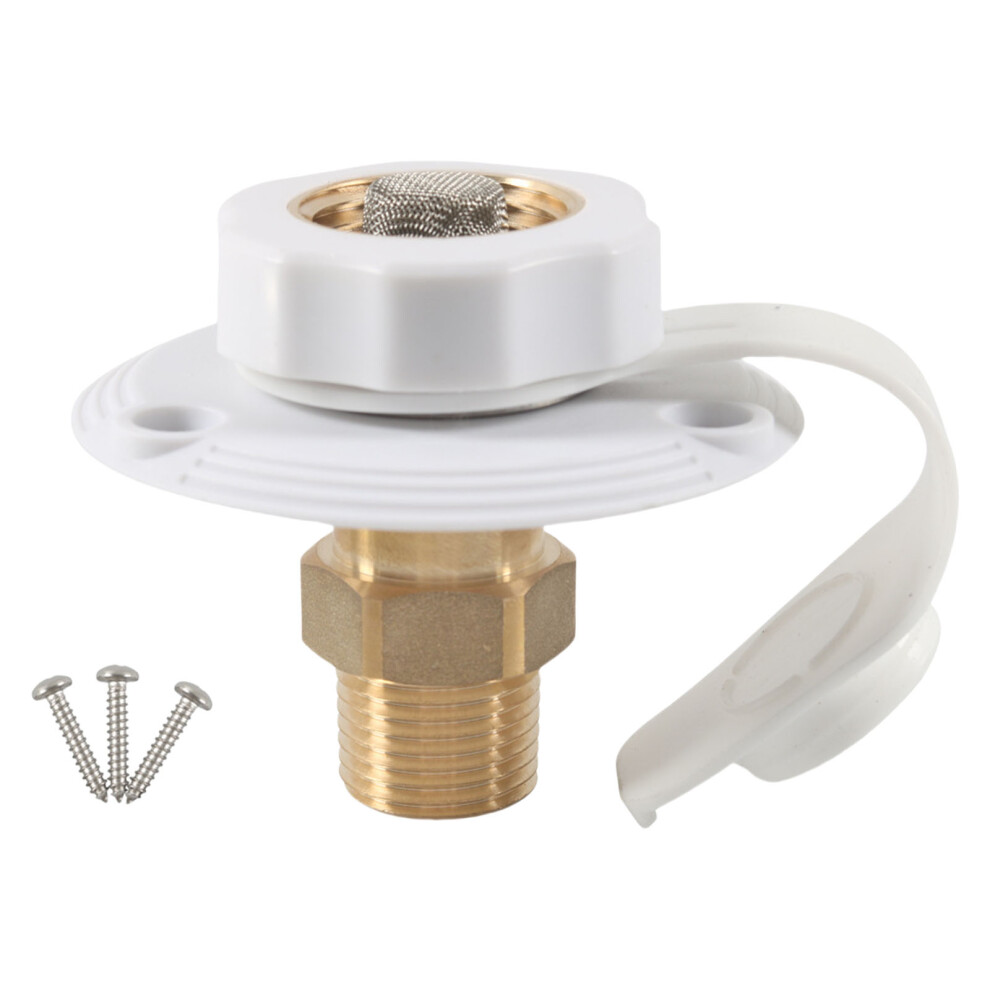 City Water Fill Inlet For Motor Home Marine Campers Solid-White 7754000760350