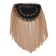Metal Tassels Chain Epaulettes Uniform Shoulder Badge for-B