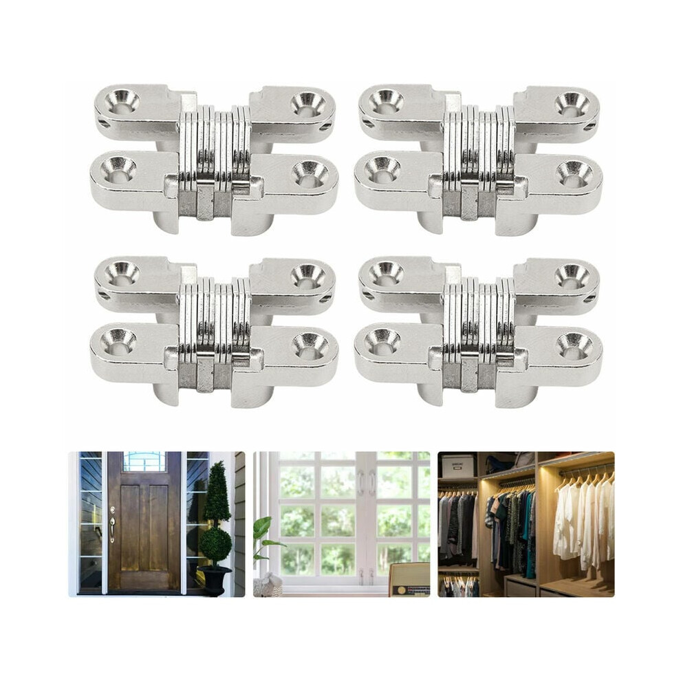 Innovative Concealed Hinge Solution For Your Wooden Doors, Heavy-Duty Invisible Closure With Smooth Laminated Linkage, Suitable For Furniture, Cupboar 9454554568416