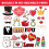 Valentines Day Photo Booth Props Set,Romantics-1pcs photo frame 6