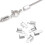 200 stks/set String Lint Lederen Clip Tip Koord-Gemengde kleur 3