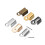 200 stks/set String Lint Lederen Clip Tip Koord-Gemengde kleur 4