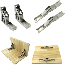 Folding Shelf Hinge for Space Saving Design, Concealed Cupboard Door Hinge with Rust Resistant Cold Rolled Steel, Nickel Plated Finish for Enhanced Du