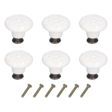 Pomelli in ceramica con motivo floreale, maniglie per mobili, pomelli per mobili in stile vintage/retrò con viti, set da 6 pezzi che offre
