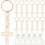 10Pieces Crossed Pendant Keychain with Drawstring Bag For 7