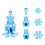 Guidon flocon de neige à 3 niveaux sur le thème de l'hiver, 1