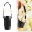 Porte-gobelet en cuir réglable pour boisson chaude,-Beige 5
