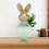 Ornement de lapin de vacances, peluche faite à la main,-Bleu 6