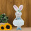 Ornement de lapin de vacances, peluche faite à la main,-Bleu 7