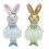 Ornement de lapin de vacances, peluche faite à la main,-Bleu 3