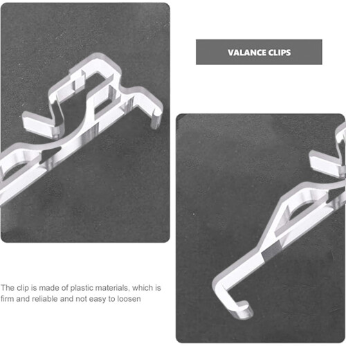 Presilhas de encaixe para cortinas horizontais, resistentes e duráveis, em plástico transparente de 2,5 polegadas, com design oculto, suporte para 2