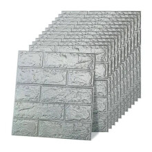 Wanddecoratie voor binnen, zelfklevende 3D-wandpanelen voor een snelle make-over van je huis, zelfklevende schuimpanelen in baksteenpatroon in