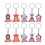 Jungle Animal Keychains Zoos Animal Keychains Keyring with 5