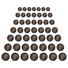 70 Stuks Ambachtelijke Knoppen Ronde Knoppen 4 Gaten-Stijl 9