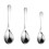 Cuillères à soupe rondes en acier inoxydable,-taille moyenne 2