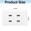 Πλάκες τοίχου υψηλής ταχύτητας φόρτισης USB, διακοσμητικές βάσεις τοίχου που 6