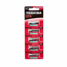 Pilhas alcalinas 12V - Toshiba - Lote de 5 - 27A - MN27 - L828 - En blíster - Metal