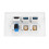 Πλάκα τοίχου Ethernet Coax HDMI 4K HDMI Keystone Ανθεκτικό μεταλλικό πλαίσιο Πολλαπλών θυρών για 7