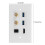 Πλάκα τοίχου Ethernet Coax HDMI 4K HDMI Keystone Ανθεκτικό μεταλλικό πλαίσιο Πολλαπλών θυρών για 8