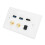 Πλάκα τοίχου Ethernet Coax HDMI 4K HDMI Keystone Ανθεκτικό μεταλλικό πλαίσιο Πολλαπλών θυρών για 6