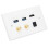 Πλάκα τοίχου Ethernet Coax HDMI 4K HDMI Keystone Ανθεκτικό μεταλλικό πλαίσιο Πολλαπλών θυρών για 5
