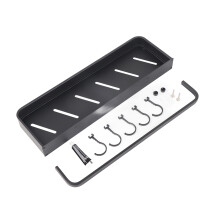 Badezimmer-Regal mit Handtuchhalter, multifunktionales Wandregal mit Haken, wasserdichtes Aluminium-Wandregal mit Schutzvorrichtung