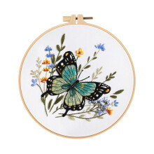 Butterfly Floral-butterfly love 1 Bamboo embroidery st