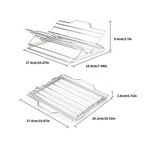 Large Adjustable Roasting Rack for Turkey Stainless Steel 2