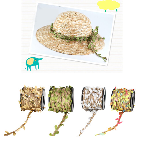10m Leaves String Burlap Ribbon for Gardening Wedding-Silver 2