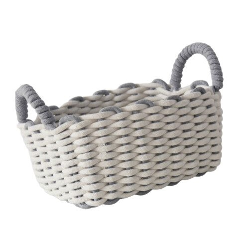 Practical Cotton Rope Storage Baskets Desk Storage Case-L