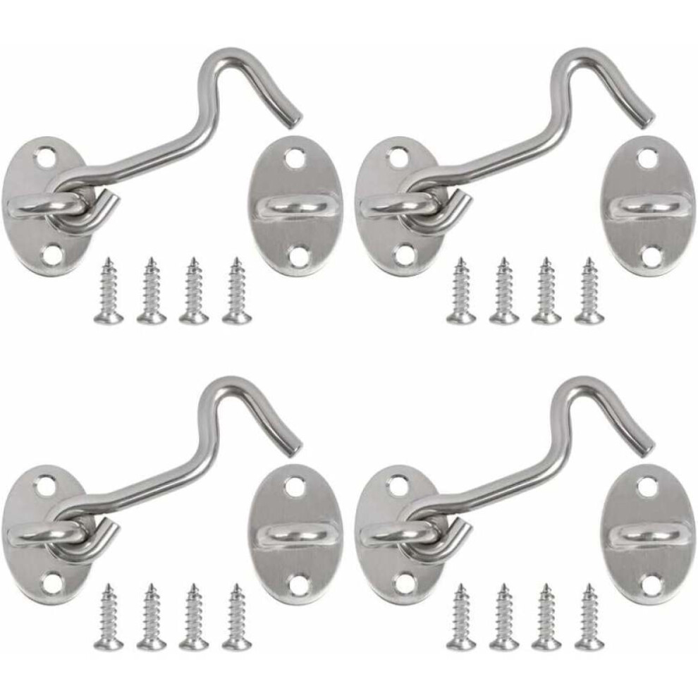 Solid Steel Hooks Eye Latch For Windows, Powder Coated Anti-Rust Material For Privacy And Security, Easy Installation For Wide Usage Application In Ho 9454554546834
