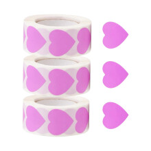 Love Heart Sticker Self-Adhesive Wrapping Labels for-Purple