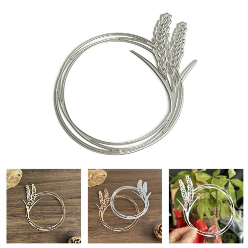 Wheat Wreath Cutting Dies Metal Die Cuts Embossing Templates 1