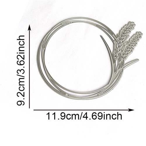 Wheat Wreath Cutting Dies Metal Die Cuts Embossing Templates 2