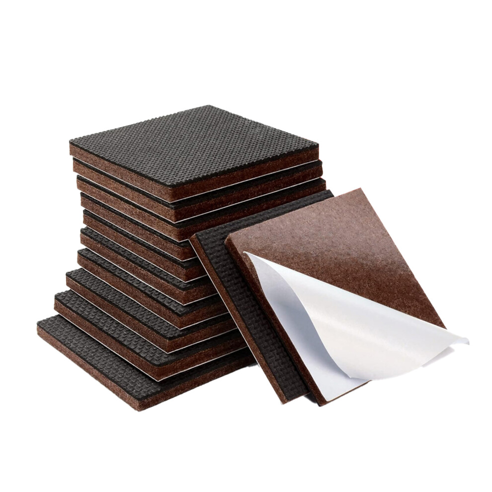 Rubber Furniture Pads Floor Protectors, 12Pcs Square Rubber Feet For Furniture, Self Adhesive Rubber Feet Pads, Anti Slip Pads For Securing Furniture 9454554586731