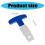 Pool Plugs Removal Tool Rubber Handle for Above and-silver 2