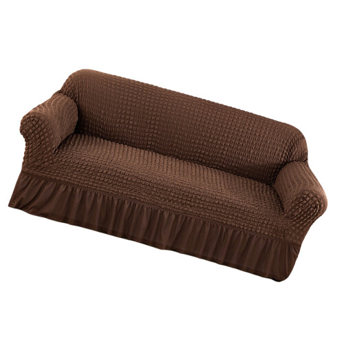 Plaids Seersuckers Sofa Cover Stretch Sofa-Chinese Coffee