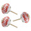 Ceramic Cabinet Knobs and Handles, Engraved Pattern Round Flower Design Hand Painted Drawer Pulls, Elegant and Timeless Design Cabinet Hardware for Cu 1